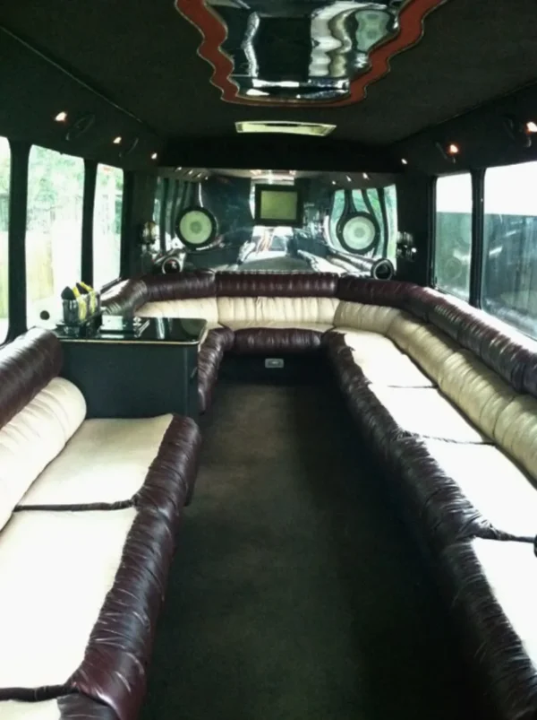 cajun country limo party bus interior 1