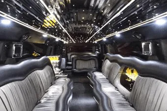 interior of hummer limo for rent in baton rouge