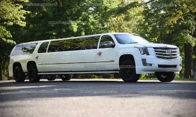 white escalade limo for rent in louisiana 16
