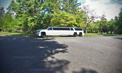 white escalade limo for rent in louisiana 18